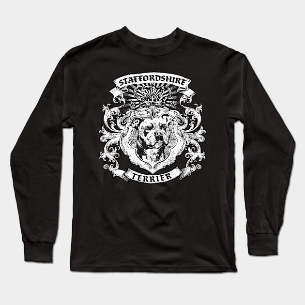 Staffordshire Terrier Long Sleeve T-Shirt by Black Tee Inc